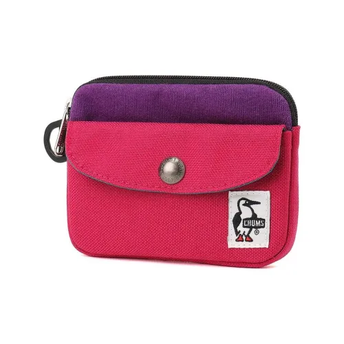 CHUMS Нейлон Кожаный Картхолдер Key Pouch Кошелек Унисекс Фиолетовый Розовый