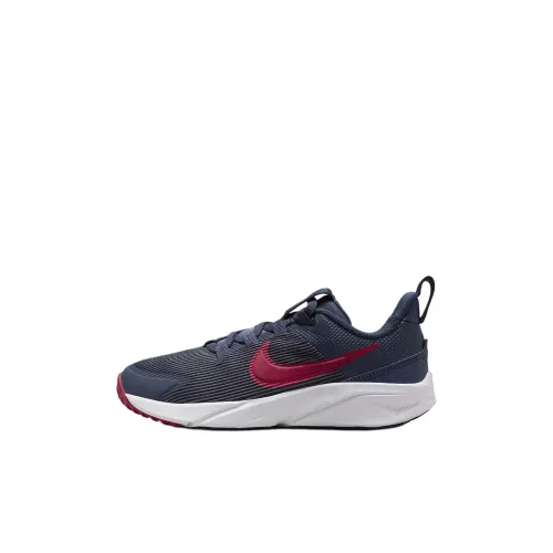 Nike Star Runner 4 Амортизаторы Отскок Низкий Топ Детские Беговые Кроссовки Синий Красный Дети Возраст 3-7 Лет