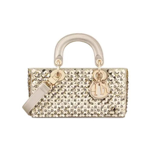 DIOR LADY D Joy Lambskin Сумка Lady Dior Сумка через плечо Сумка Маленькая Женская Золотая
