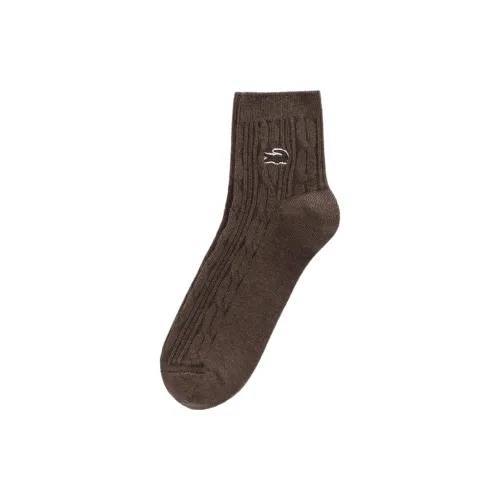 LACOSTE 1 шт Коричневый Женские Носки до икры MID