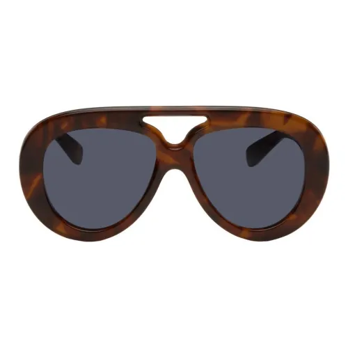 LOEWE Ацетат Aviator Солнцезащитные очки Мужские Коричневые