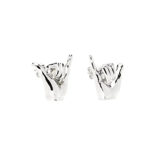 YProject Brass Stud Серьги Мужские Серебряные