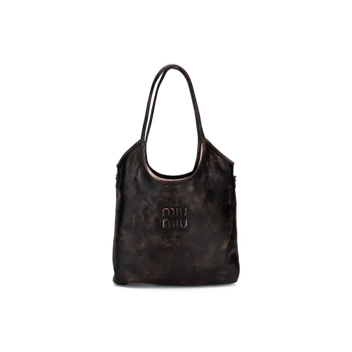 MIU MIU Коровья кожа Сумка на одно плечо Женская Песочный Кофе