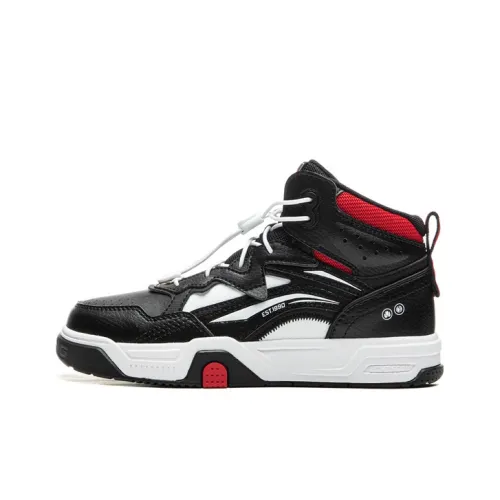 LINING YOUNG Противоскользящие Амортизирующие Устойчивые к истиранию Дышащие Высокие Кеды для Подростков Lifestyle Shoes Черные