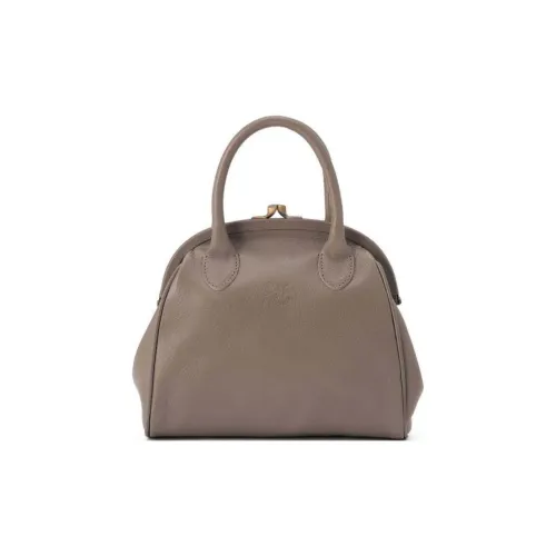 Il Bisonte Кожа Сумка Женская Серого цвета