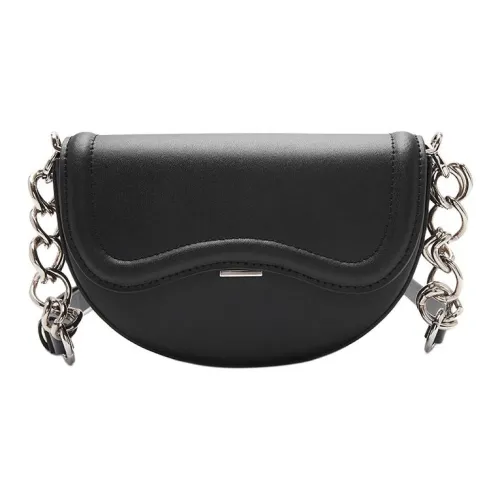 JESSIE JANE Сумка через плечо из коровьей кожи стандартная женская черная