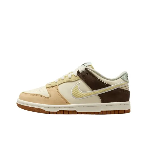 Nike Dunk Slip Resistant Abrasion Resistant Низкий Топ Детские Скейтбординги Экрю