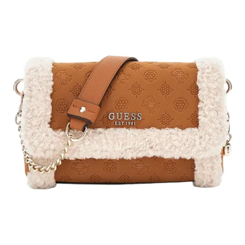 GUESS Полиуретан Сумка через плечо Мини Женская Коричневая