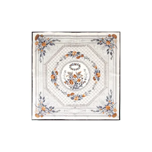 Шарфы из 100% шелка Mulberry женские серо-оранжевые