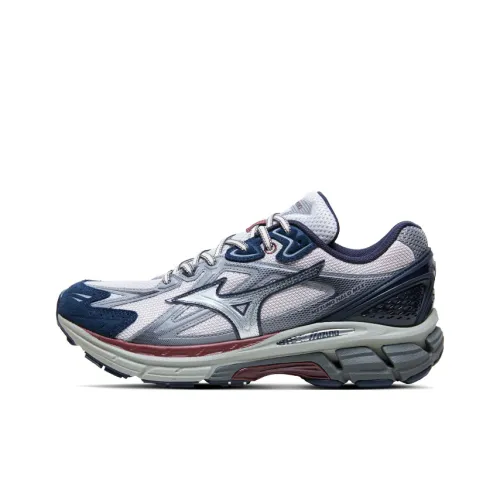 Mizuno Halo Mix Беговые кроссовки Низкий топ Светло-серый/Средне-серый/Темно-синий/Бургунди Унисекс