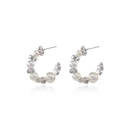 WANLIACC Сплав Серебряные Серьги-кольца Женские