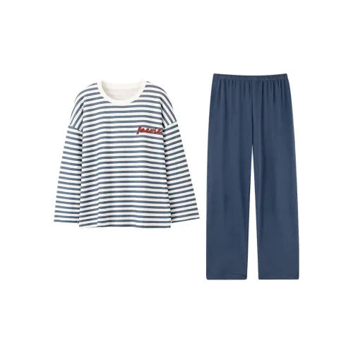 Montagut Pajama Комплект Осенний Женский 2 Пачки Синий