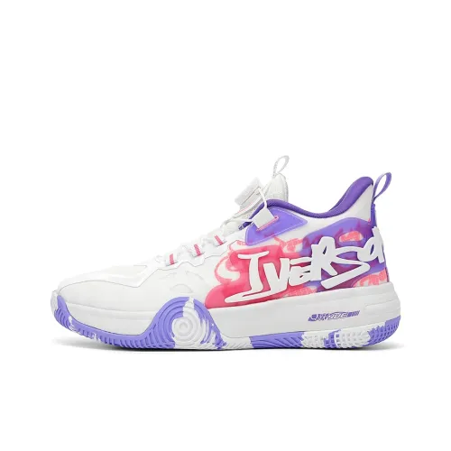 IVERSON Баскетбольные кроссовки Low Топ Белый Mist Фиолетовый Розовый Унисекс