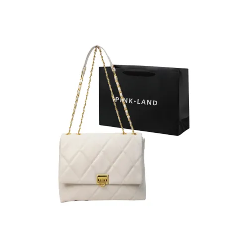 PINK·LAND ПУ (полиуретан) Сумка через плечо Женская Бежевая Черная Белая