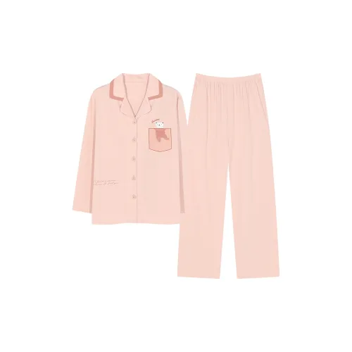 PBENO PD Пижамный комплект Женские Мягкие Оранжевые