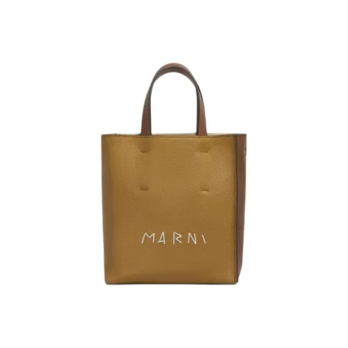 MARNI Museo Soft Коровья кожа Сумка Мини Женская Ancient Розовый Комбинируется со Светло-персиковым