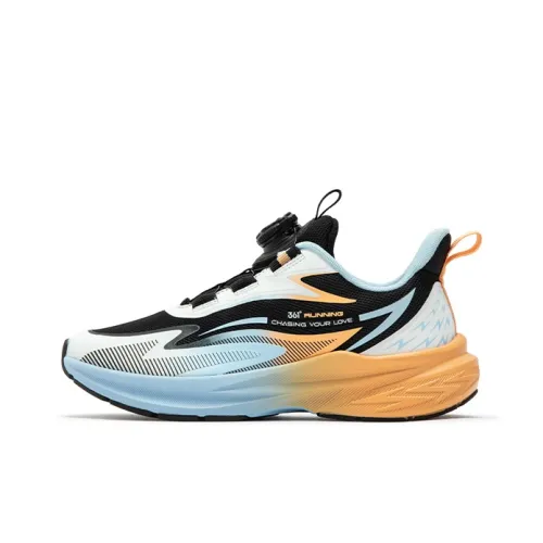 361°KIDS Противоскользящие амортизаторы с устойчивостью к истиранию Низкий топ Детская беговая обувь Черный Белый Синий