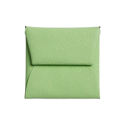 HERMES Bastia Chevre Mysore Шевро Мелочь Кошелек Женские 3I Vert Criquet Авокадо-зеленый Cricket Зеленый