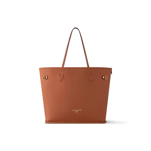 LOUIS VUITTON Монограмма Покрытый холст Двойная сторона NEVERFULL Сумка Средний Женская Коричневый