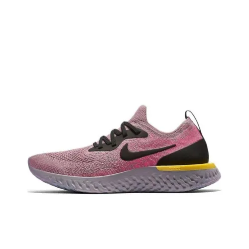 nike Epic React Flyknit Slip-resistant Abrasion-resistant MID Топ Детские беговые кроссовки Розовый Подростки