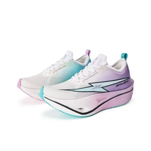 BYLEN Беговые кроссовки Низкий Верх Несовпадающие Фиолетовый Белый Синий Унисекс