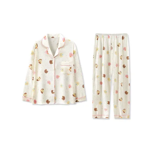 WANANNI Пижамный комплект женский абрикосовый