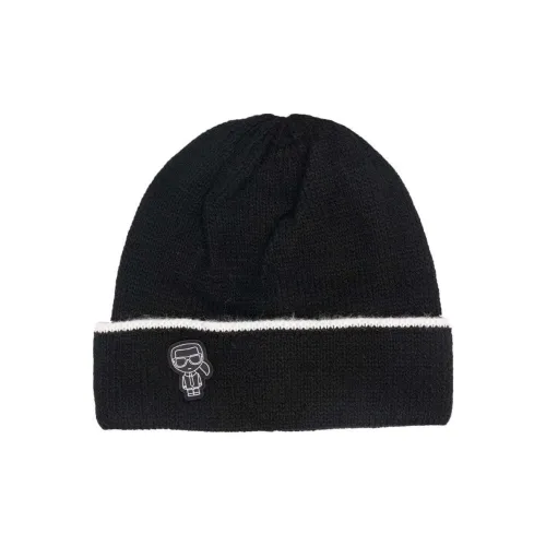 Karl Lagerfeld Полипропилен Шерсть Вискоза Альпака Шапки-бини Мужской Черный