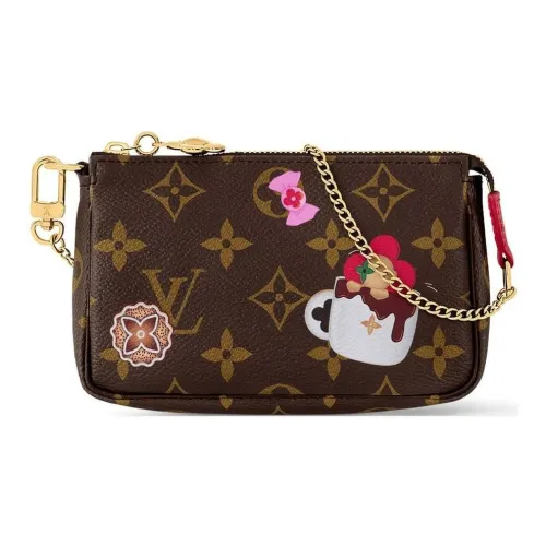 LOUIS VUITTON Кожа Монетница Женская Коричневая