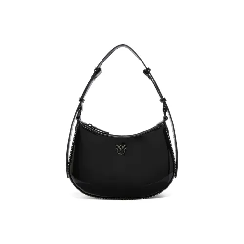 PINKO Полиэстер с полиуретаном сумка через плечо мини женская черная