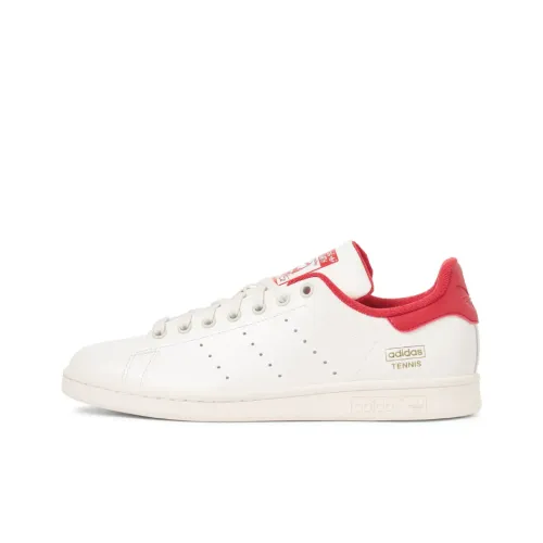 Adidas Originals Stan Smith Slip Resistant Abrasion Resistant Низкие Кроссовки для скейтбординга Унисекс Белый Красный
