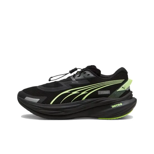 PUMA Deviate NITRO 3 Беговые кроссовки Низкий топ Черный Зеленый Женский