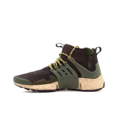 Nike Air Presto Slip Resistant Abrasion Resistant MID Топ Баскетбольные кроссовки Унисекс Коричнево-зеленый