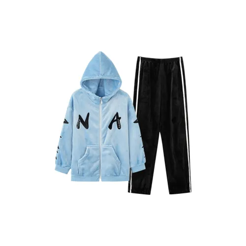 Qin Jing Пижамный комплект женский светло-синий