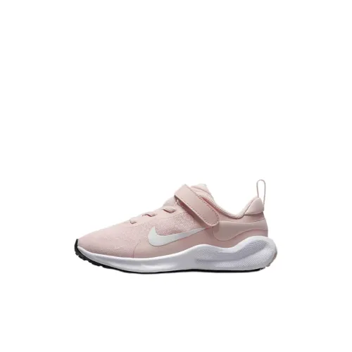 Nike REVOLUTION 7 Противоскользящие амортизаторы Низкий топ Детская беговая обувь Розовая Детская