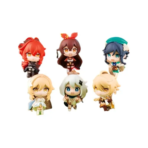 BUSHIROAD Genshin Impact Капсульная игрушка First EDITION Паймон Венти Счастливый Draw Один Mystery Яйцо Целая коробка 6 шт