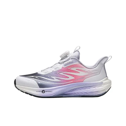 Antakids Легкие амортизаторы низкий топ детские беговые кроссовки белые розовые подростки