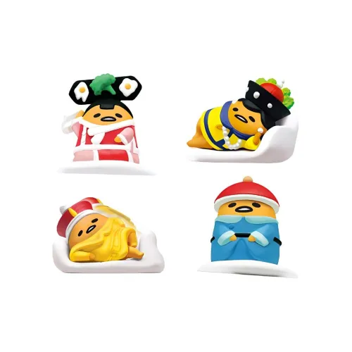 LIOH TOY Lazy Яйцо Gudetama Palace Collection Мягкие игрушки Lucky Draw Целая коробка 4 шт