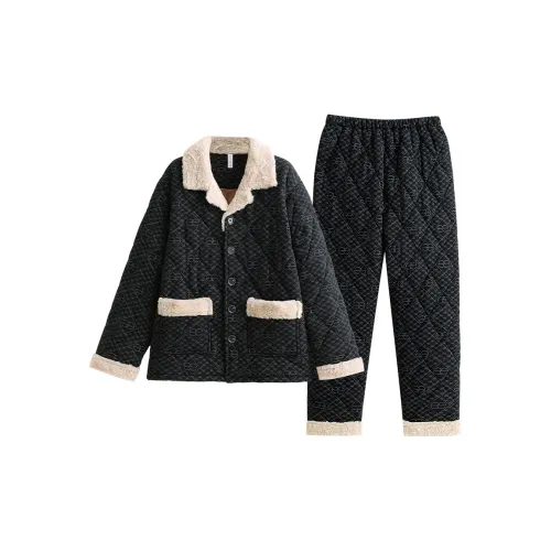 UAVAE Черный мужской комплект пижам