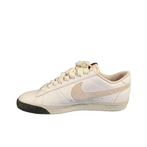 Nike Blazer Slip-resistant Abrasion-resistant Low Top Skateboard Shoes Unisex White Найк Блэйзер Противоскользящие Устойчивые к истиранию Низкие Кеды для Скейтбординга Унисекс Белые