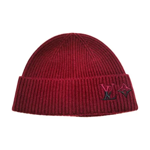 LOUIS VUITTON Кашемир Шапки-бини Мужской Бордовый