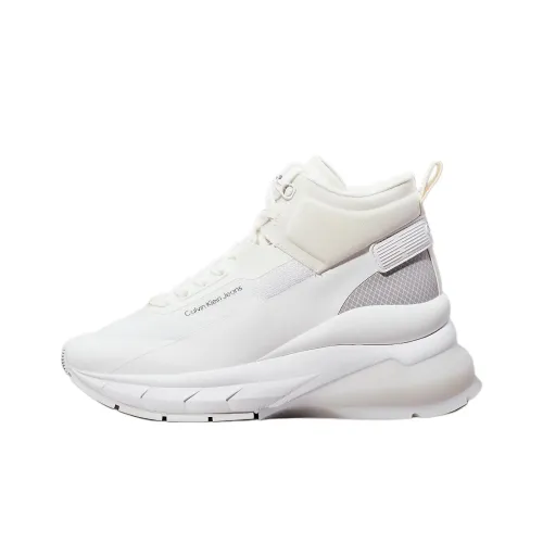 CKJ CALVIN KLEIN JEANS Высокие топы Повседневная обувь Женская Белая