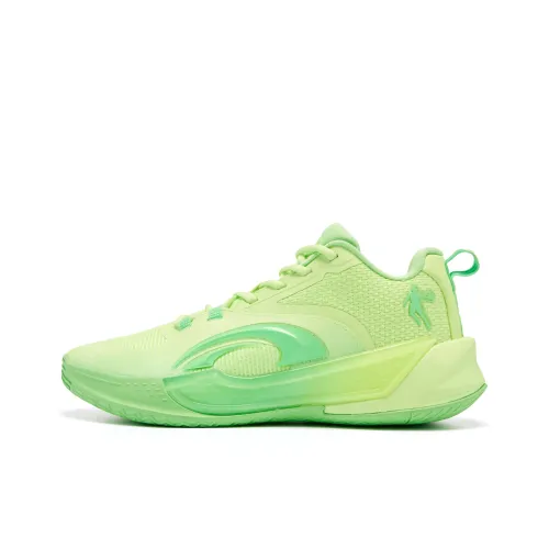 QIAODAN Battle Sword 7 TEAM Амортизаторы Slip-resistant Abrasion-resistant Низкий топ Баскетбольные кроссовки Мужской Зеленый