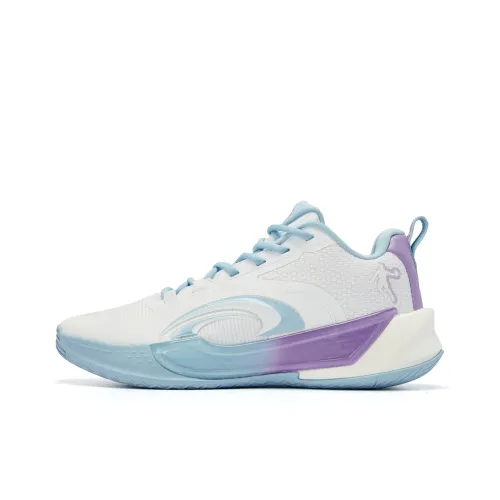 QIAODAN Battle Sword 7 TEAM Баскетбольные кроссовки Низкий Топ Jordan Белый Лунный Синий Мужской