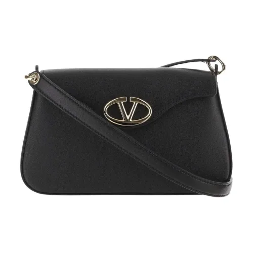 Valentino GARAVANIVlogo Телячья кожа Сумка через плечо Сумка на плечо Женская Черная