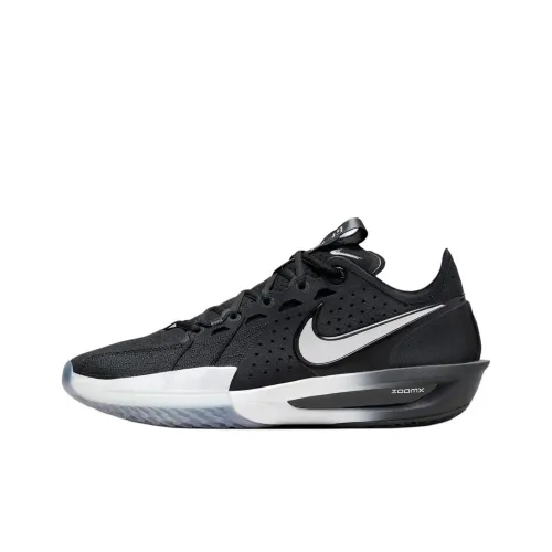 Nike Air Zoom GT Cut Slip-on Устойчивый к истиранию Низкий Топ Баскетбольные кроссовки Унисекс Черный