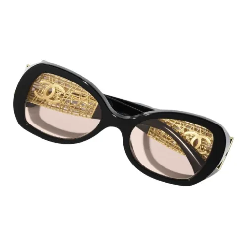 CHANEL Металл Ацетат Бабочка Солнцезащитные очки Унисекс Черный