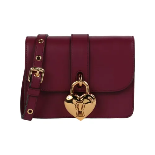 MOSCHINO Кожа Сумка через плечо Сумка Обычная Женская Бордовый Красный