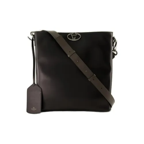 Valentino Vlogo Телячья кожа Сумка через плечо Мужская Черная