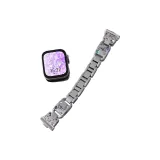 Премиум Металлик Часы Полоска [Серебряный]