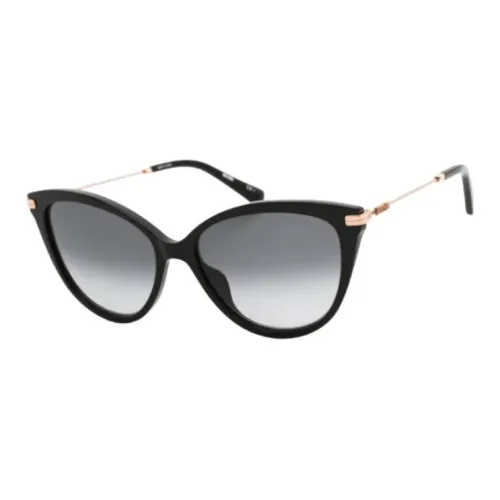 MOSCHINO Пластик Кошачий глаз Солнцезащитные очки Женские Черный